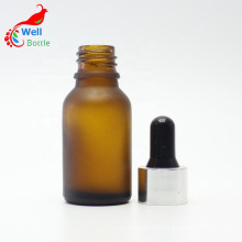 Promotion amber glass dropper bottle 5ml with regular screw cap and little tip